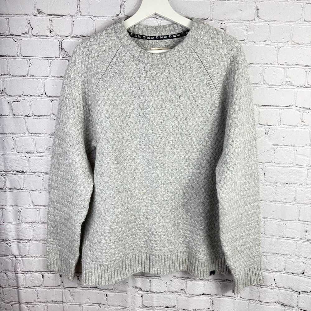 Fat Face Light Gray Knit Sweater Size L  J
